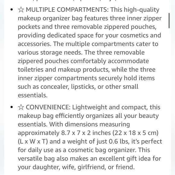 NWT Cosmetic Bag Toiletry Bag Travel Bag - Picture 6 of 12